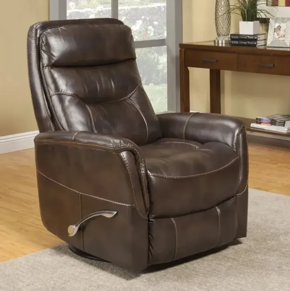 Gemini Manual Swivel Glider Recliner - Truffle