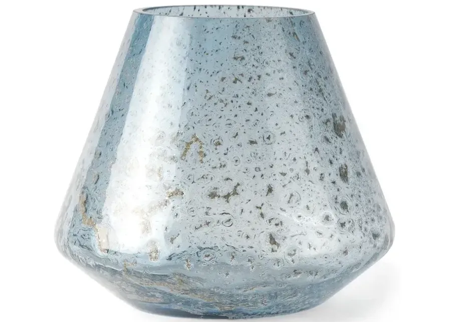 Robyn Short Blue Glass Vase