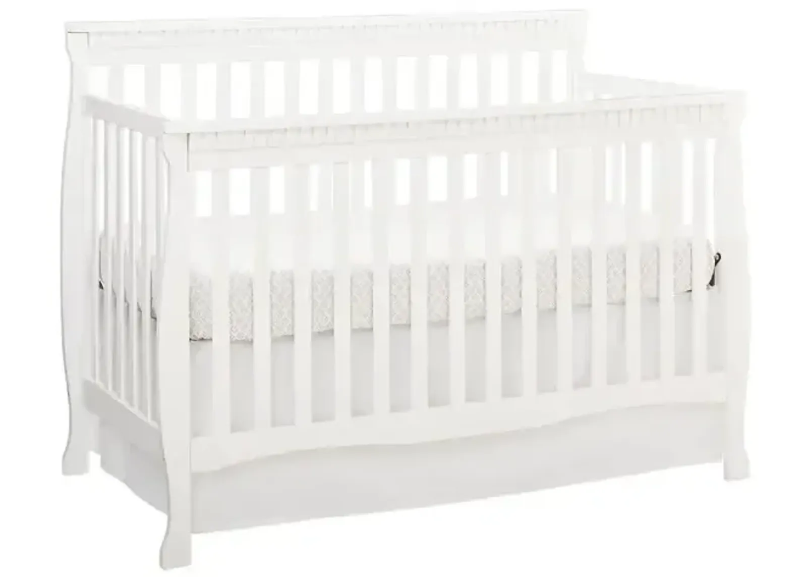 Emery Convertible Slat Crib - White