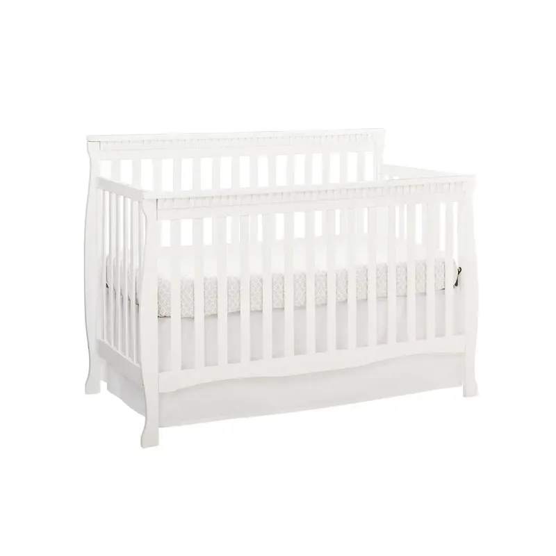 Emery Convertible Slat Crib - White