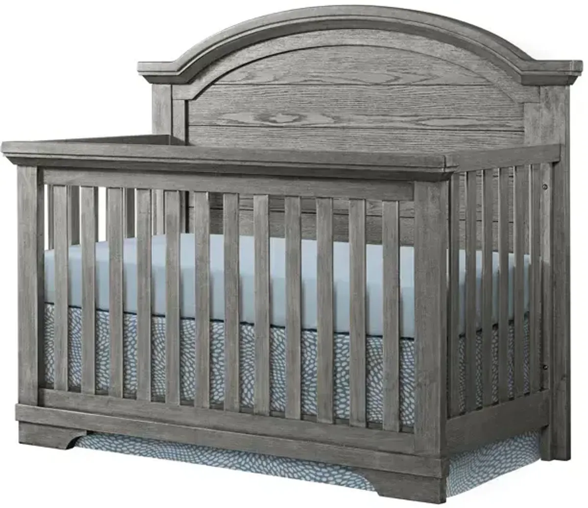 Foundry Arch Top Crib - Brushed Pewter