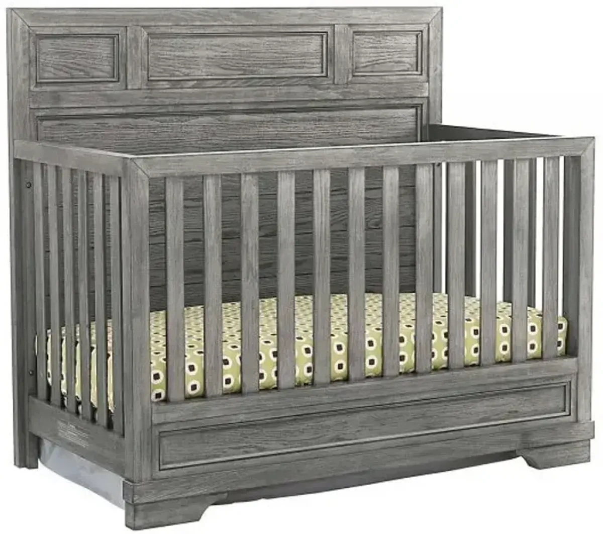 Foundry Flat Top Crib - Brushed Pewter