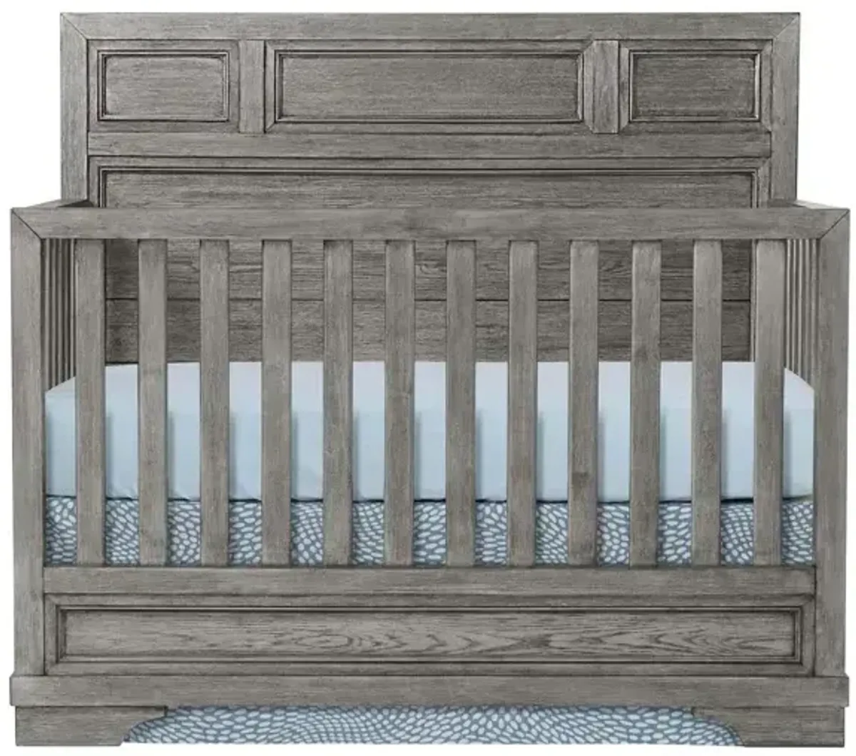 Foundry Flat Top Crib - Brushed Pewter