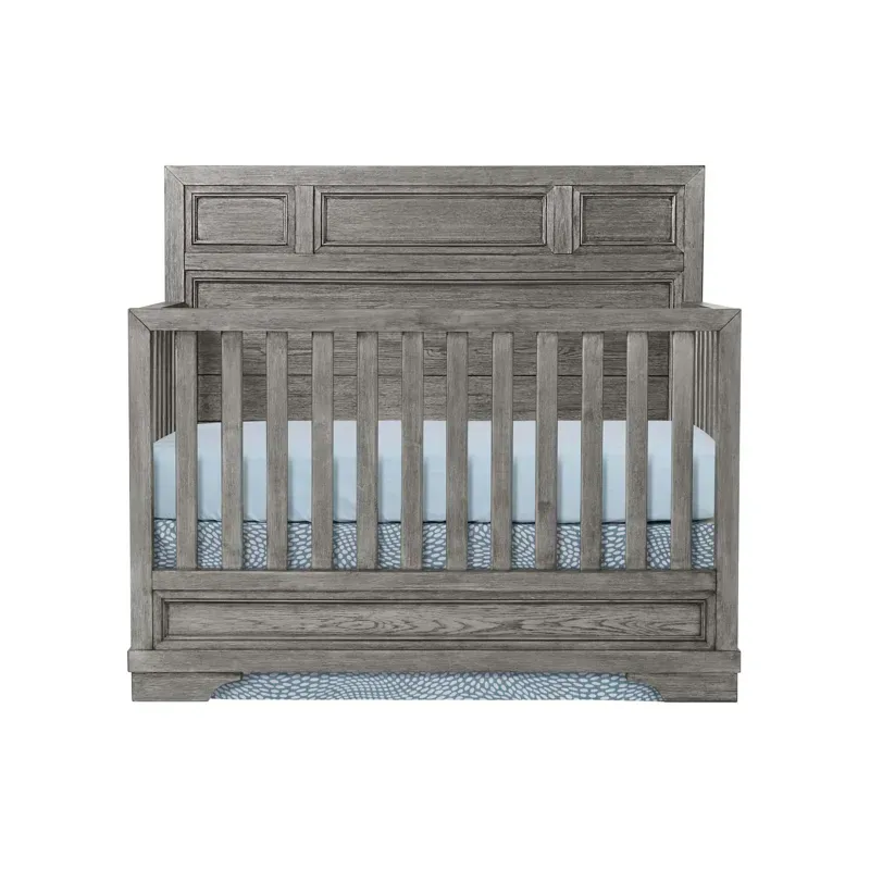 Foundry Flat Top Crib - Brushed Pewter