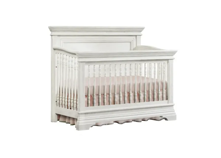 Olivia Flat Top Crib - Brushed White