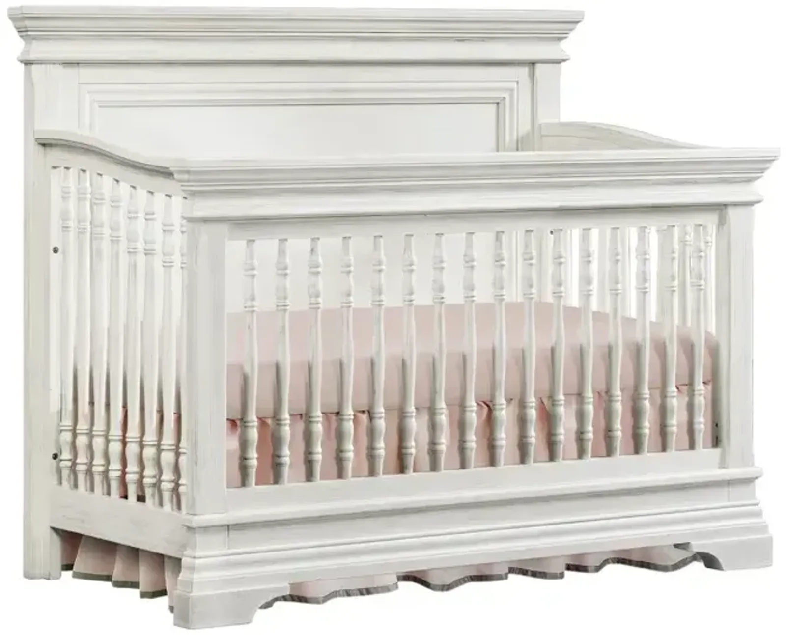 Olivia Flat Top Crib - Brushed White