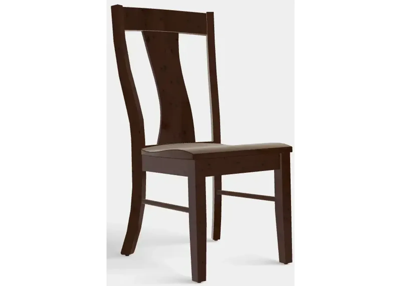 Siena Side Chair w/Wood Seat - Rustic Cherry