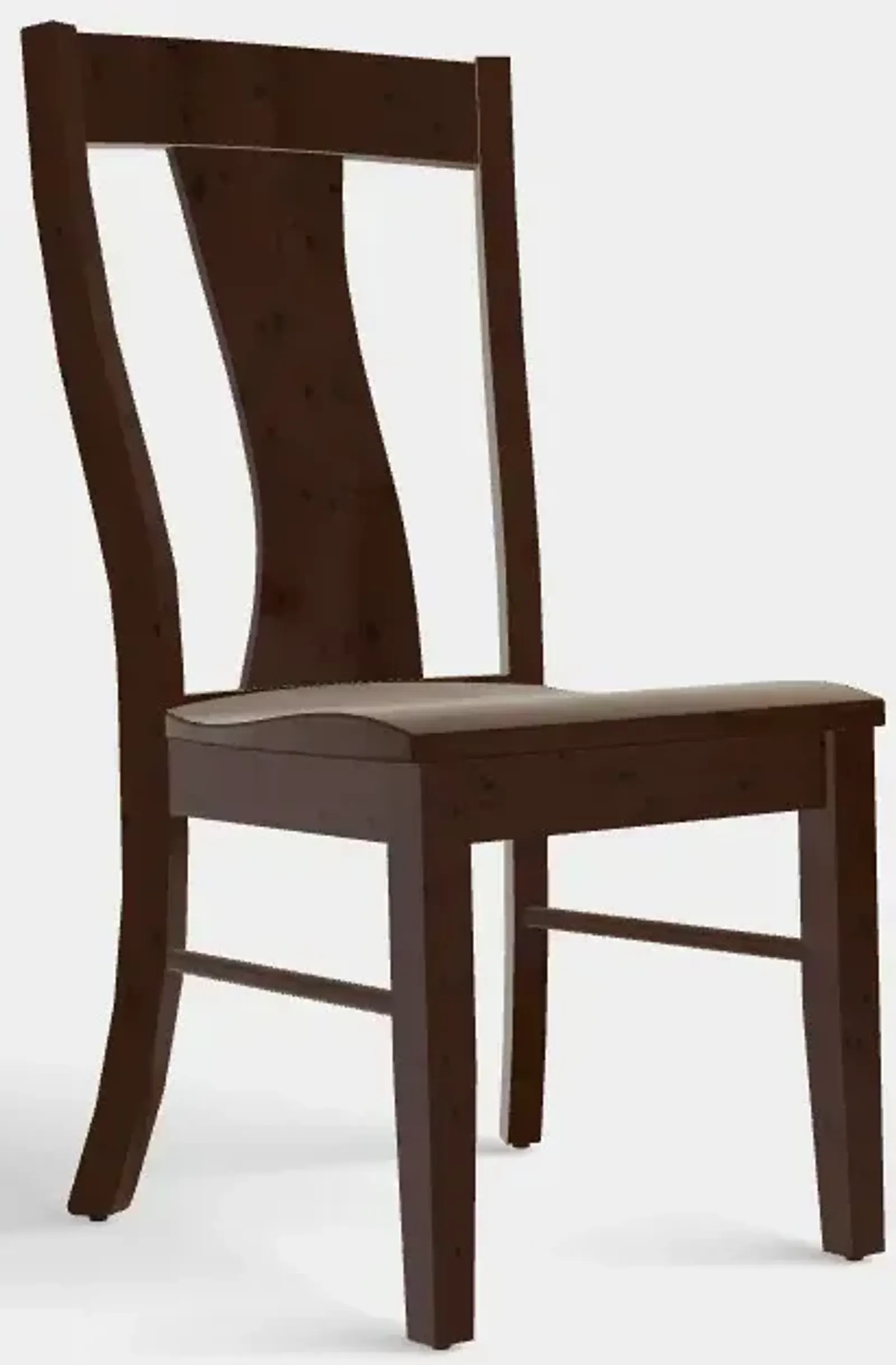 Siena Side Chair w/Wood Seat - Rustic Cherry