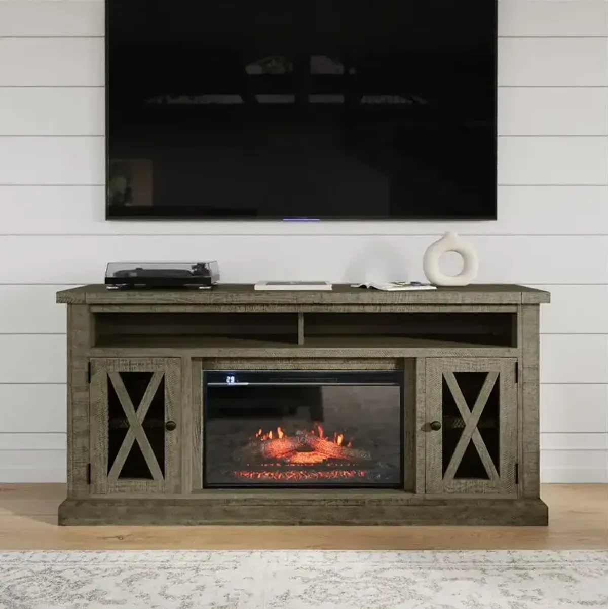 Telluride Electric Fireplace Media Console