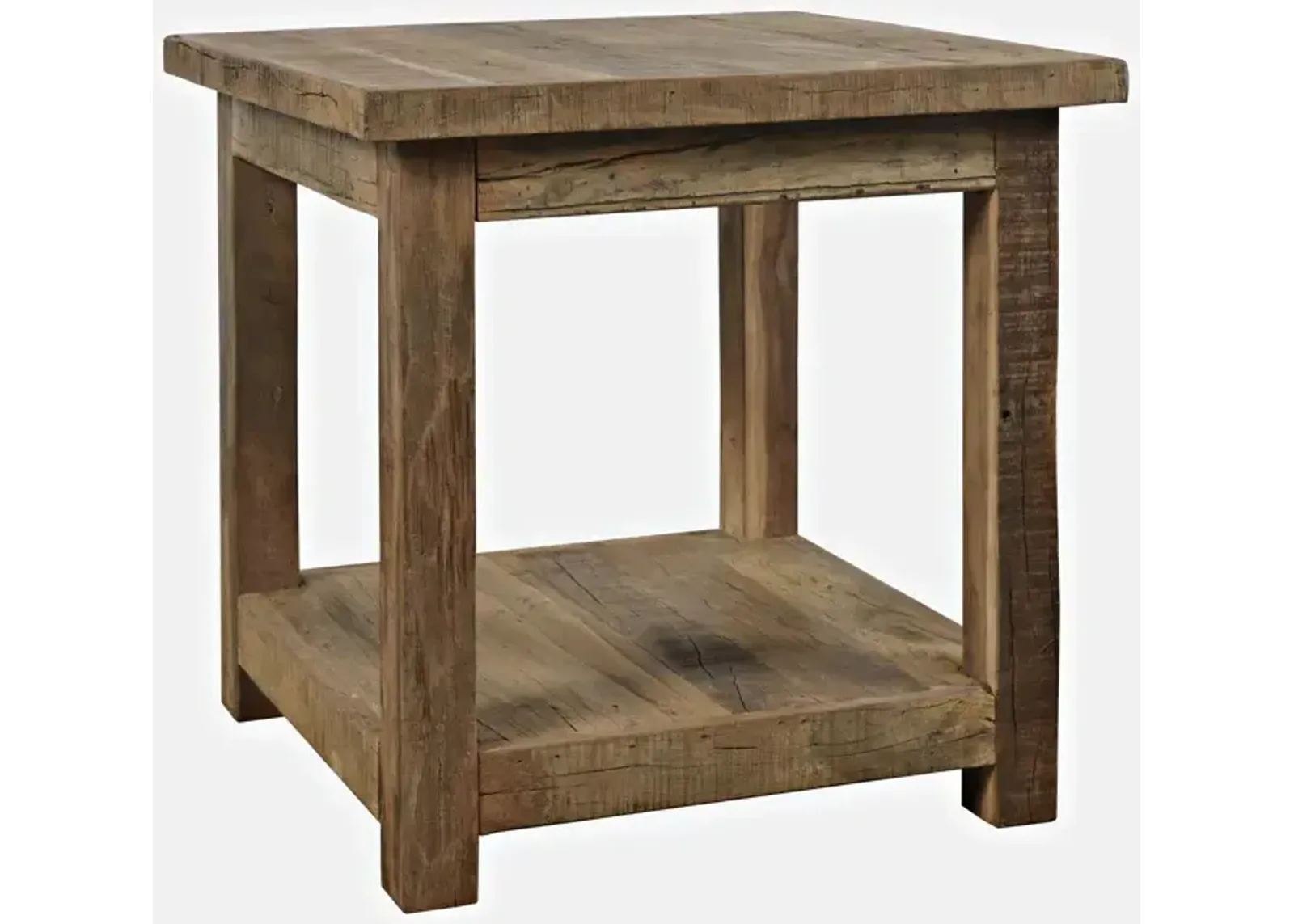 Reclamation Salvaged Wood End Table