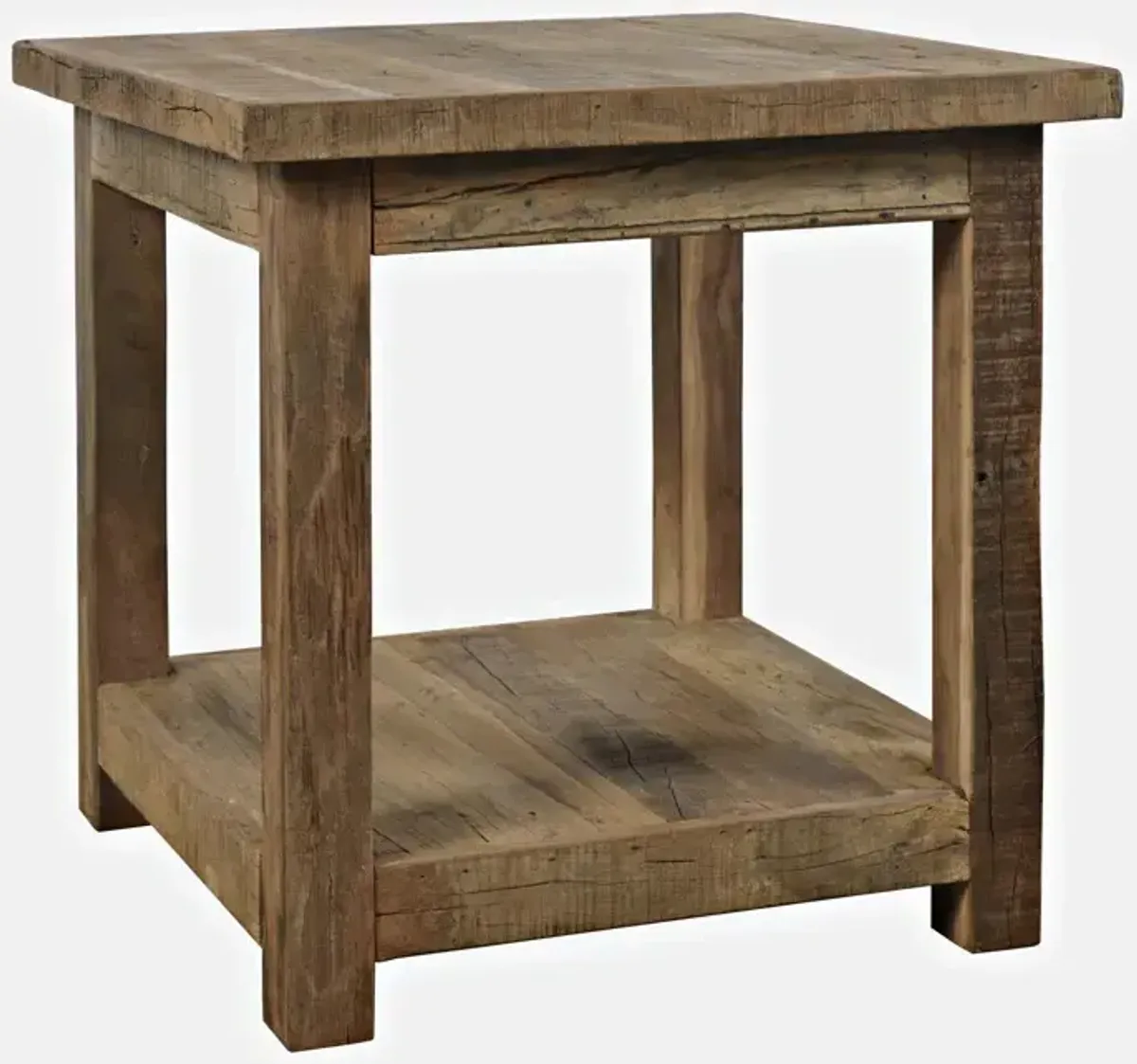 Reclamation Salvaged Wood End Table