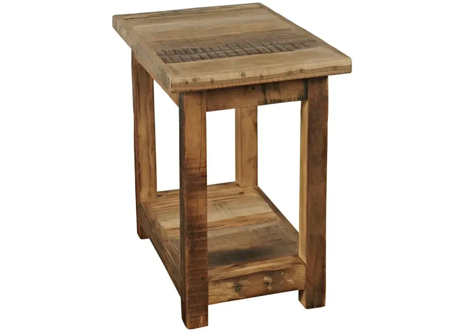 Reclamation Salvaged Wood Chairside Table