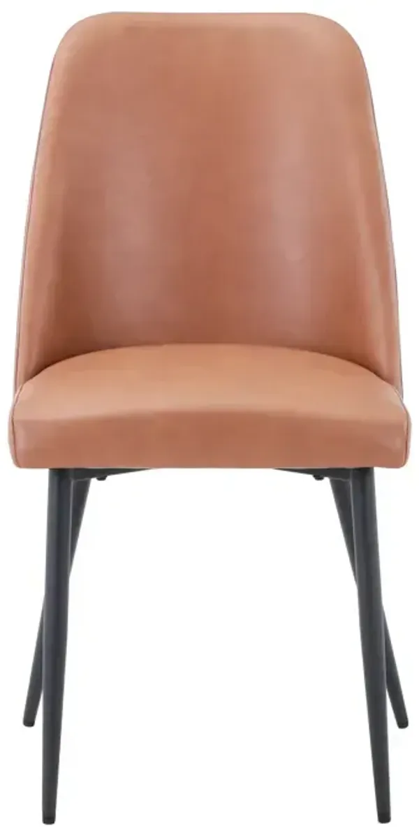 Maddox Upholstered Dining Chair - Light Brown