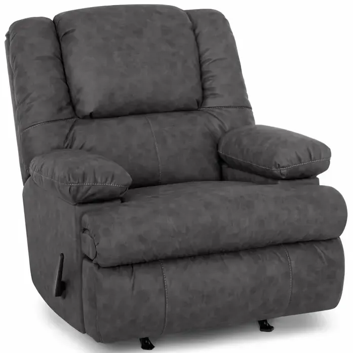 Clayton Rocker Recliner w/ Storage Arms, Cupholder, and Massage - Easter Slate