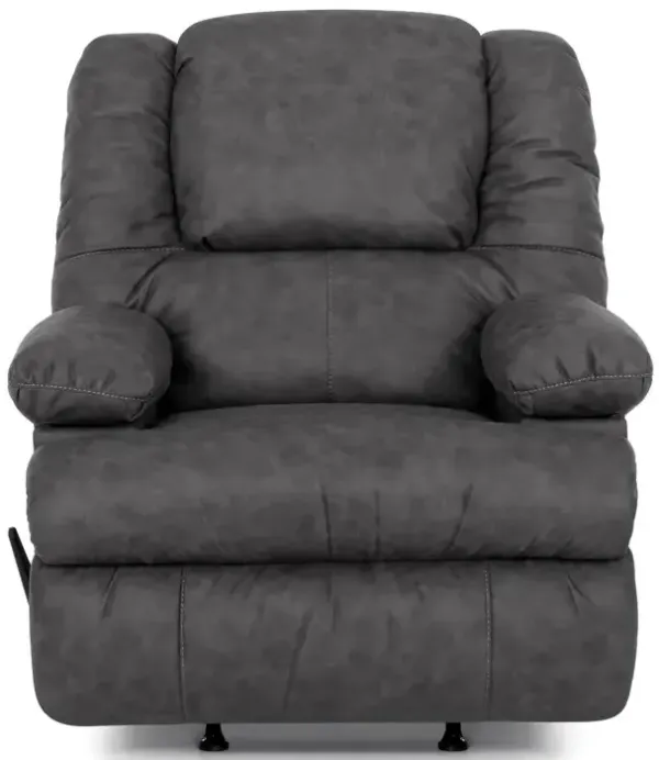 Clayton Rocker Recliner w/ Storage Arms, Cupholder, and Massage - Easter Slate