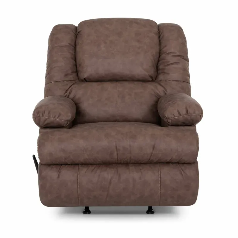 Clayton Rocker Recliner w/ Storage Arms, Cupholder, and Massage - Easter Mocha