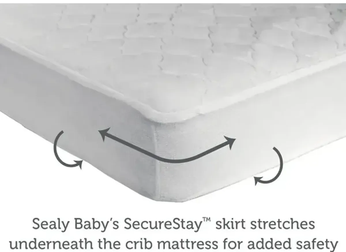 Stain Protection Fitted Crib Mattress Pad