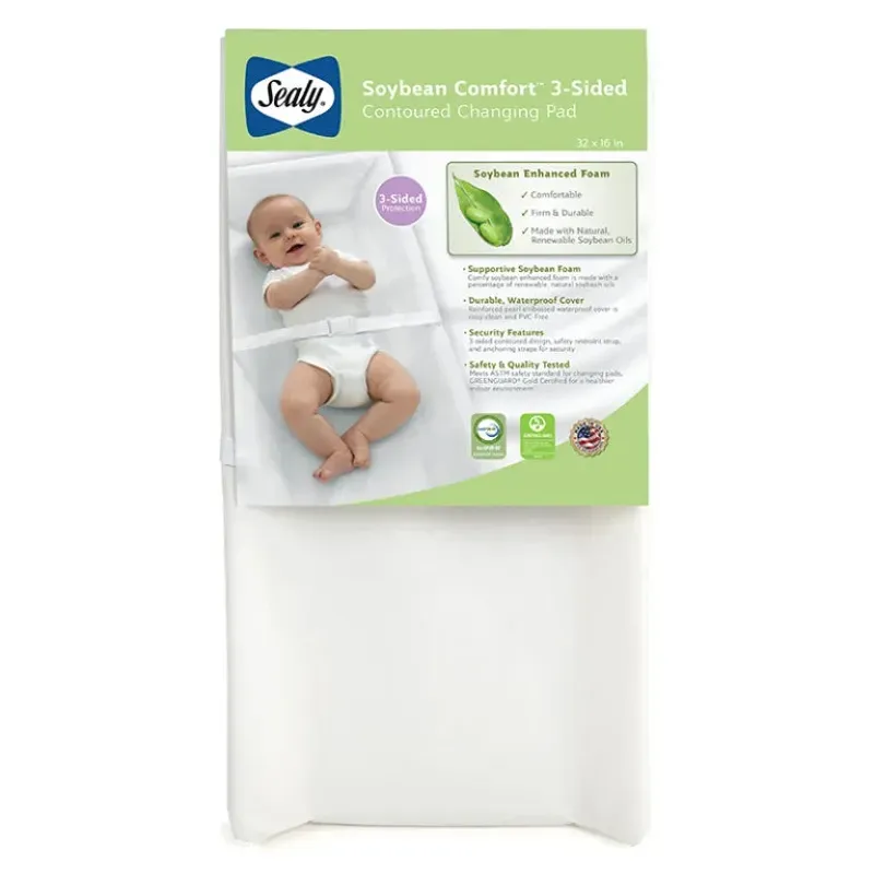 Soybean Comfort 3-Sided Contour Diaper Changing Pad