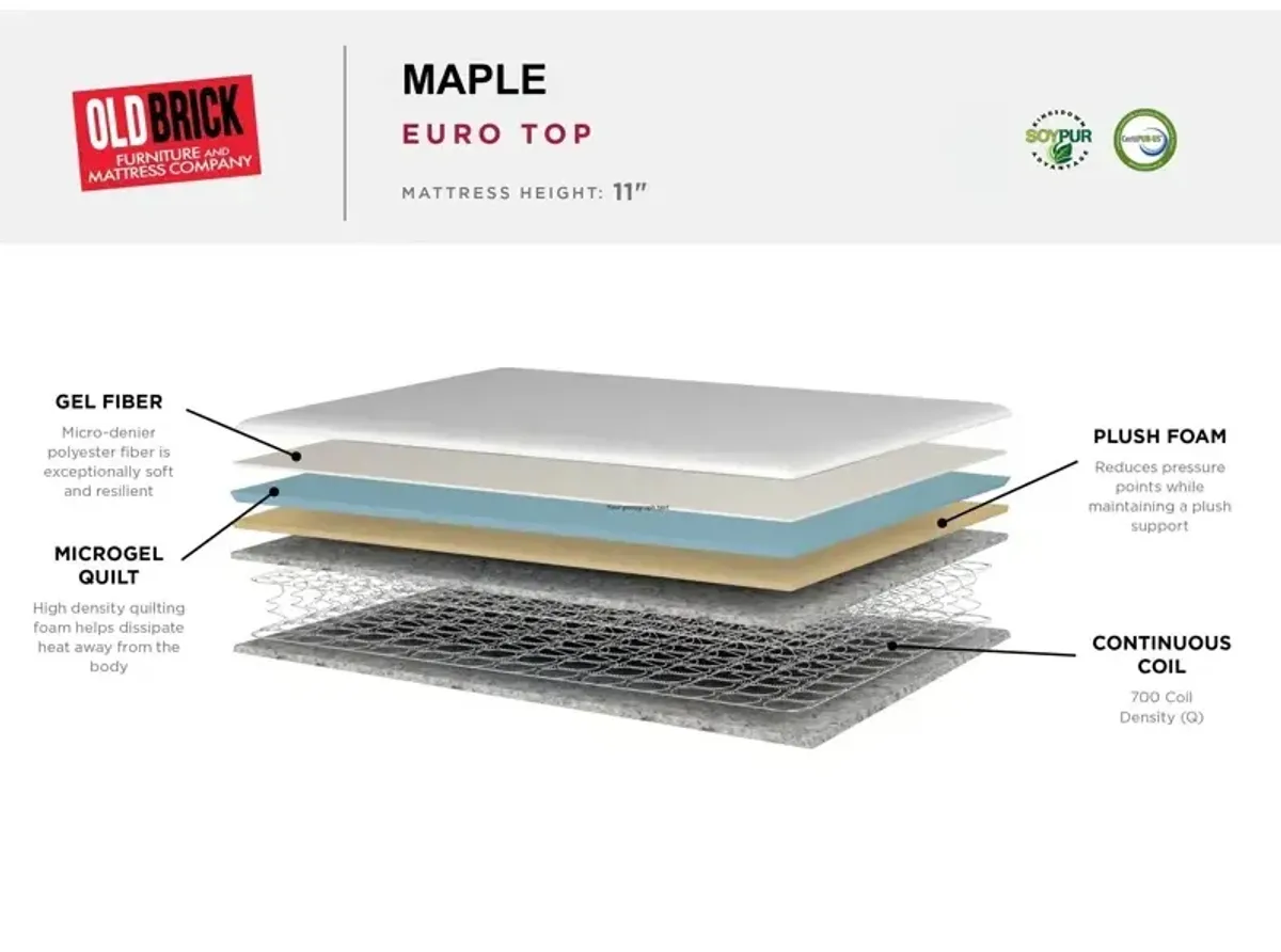 Maple Euro Top 11" Mattress