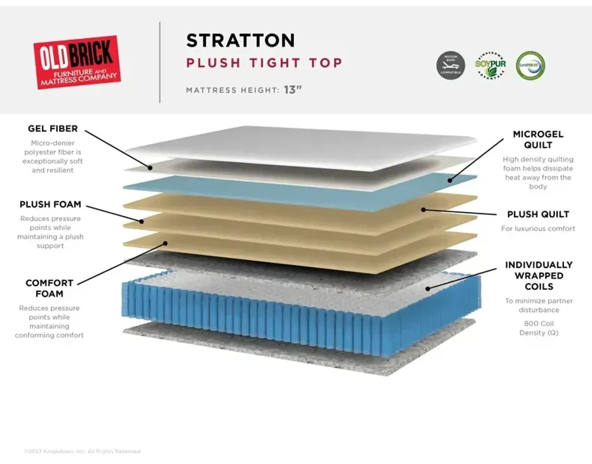 Stratton Plush Tight Top 13" Mattress