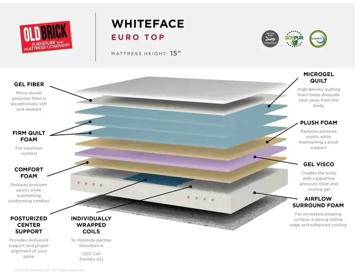 Whiteface Euro Top 15" Mattress