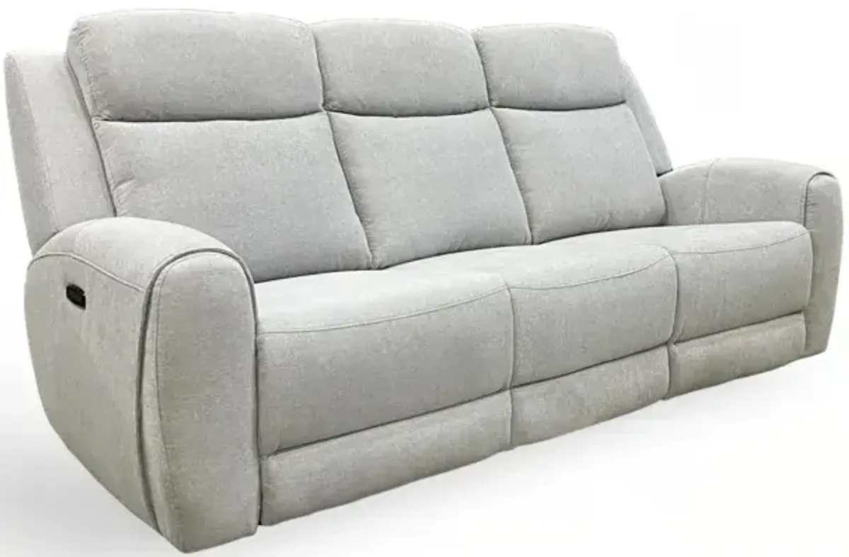 Power Reclining Sofa w/Power Headrest - Bronco Grey