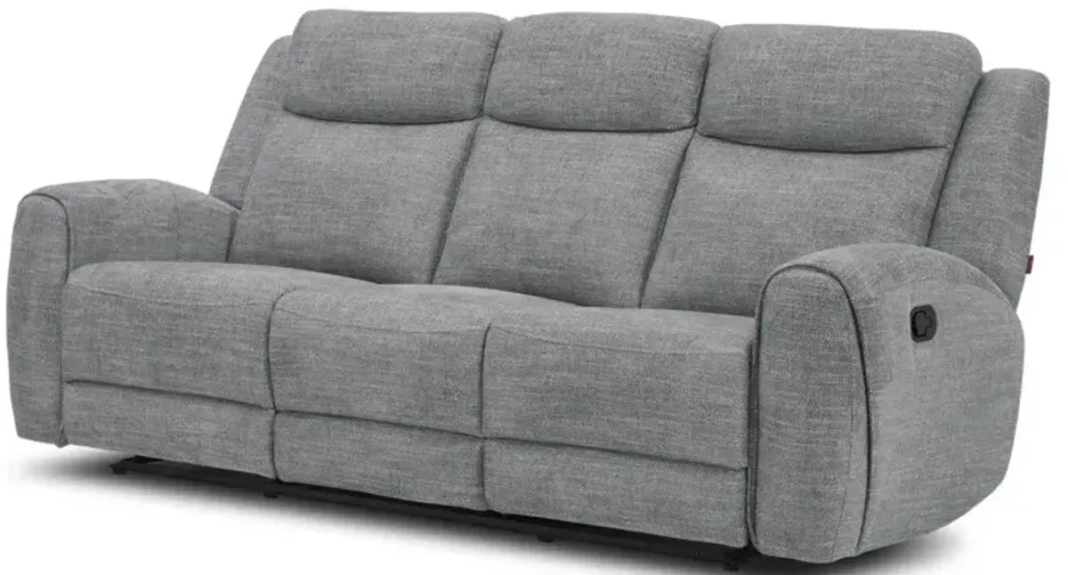 Power Reclining Sofa w/Power Headrest - Bronco Grey