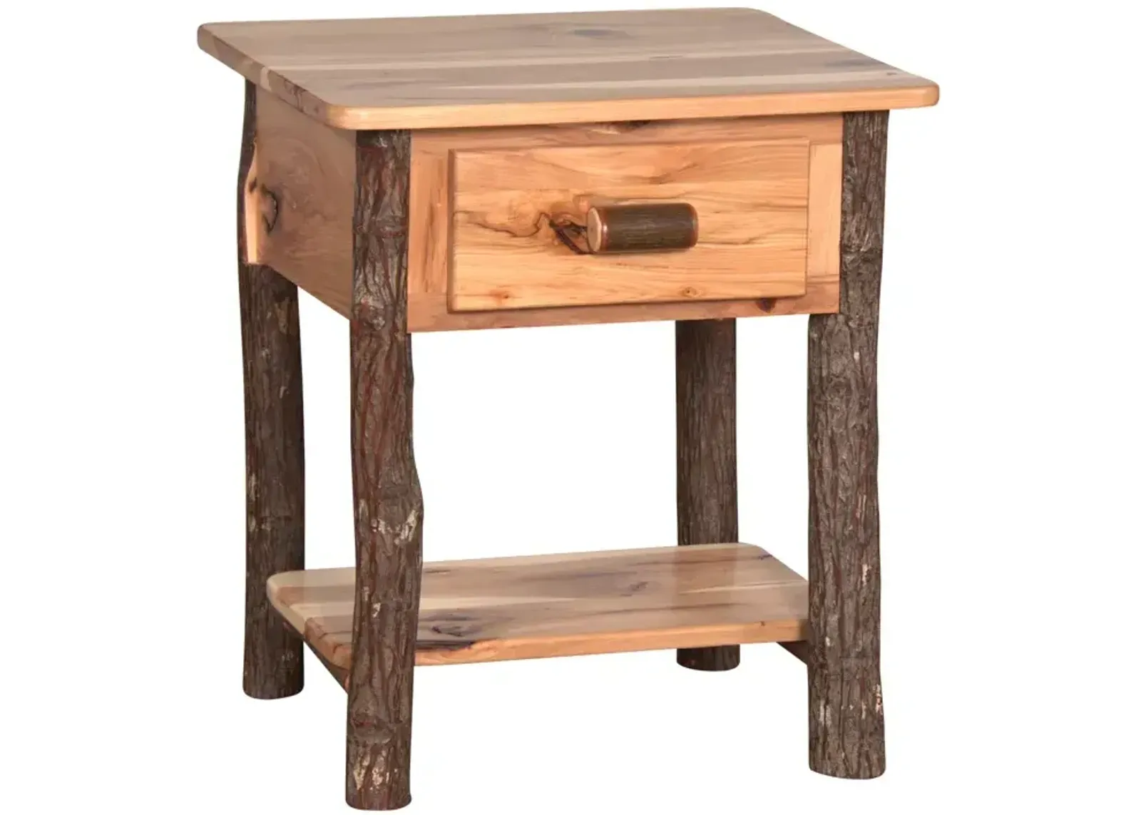 Hickory Single Drawer End Table