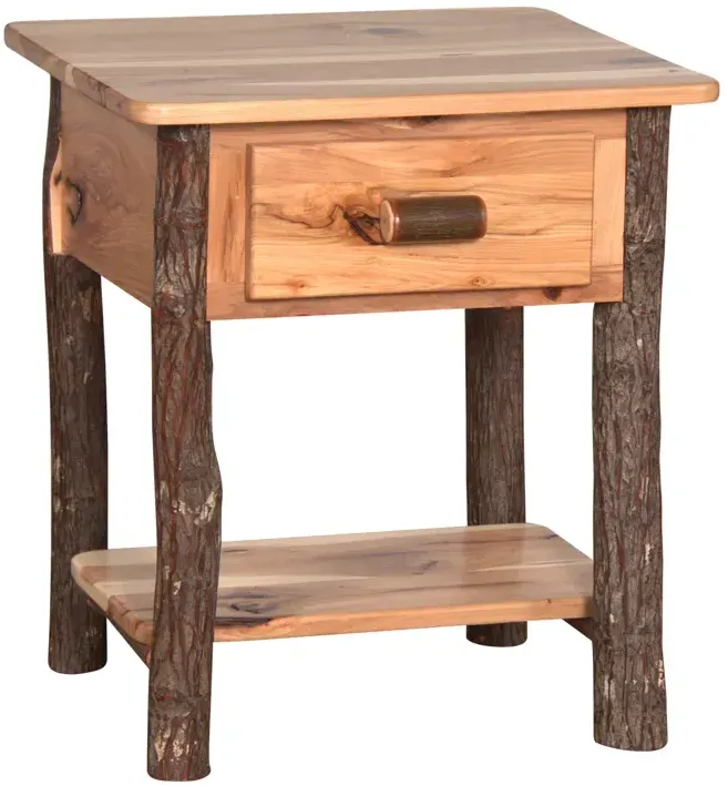 Hickory Single Drawer End Table