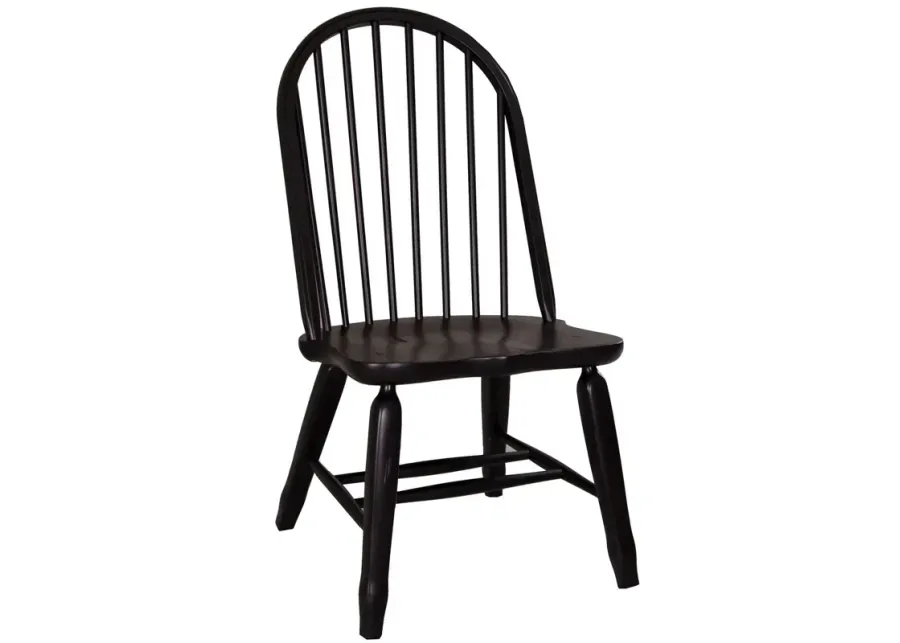 Treasures Bow Back Side Chair - Black