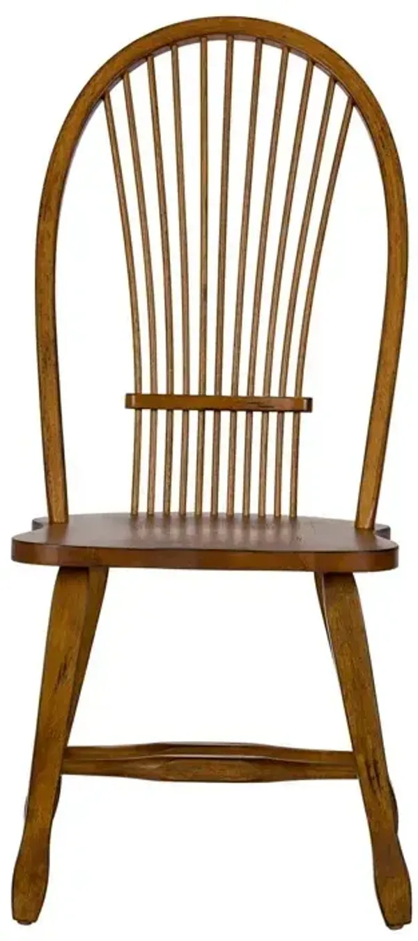 Treasures Sheaf Back Side Chair - Oak