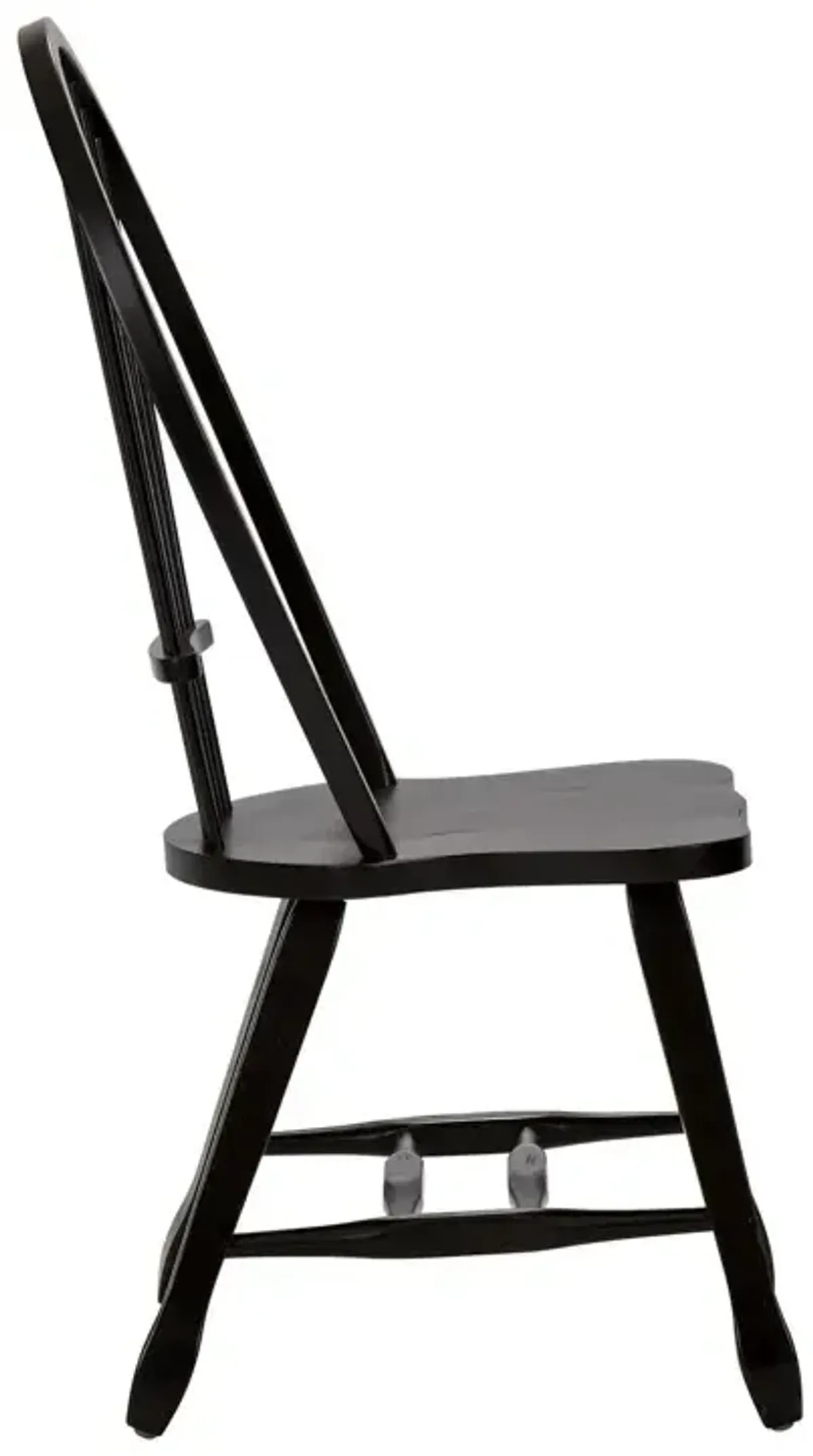 Treasures Sheaf Back Side Chair - Black