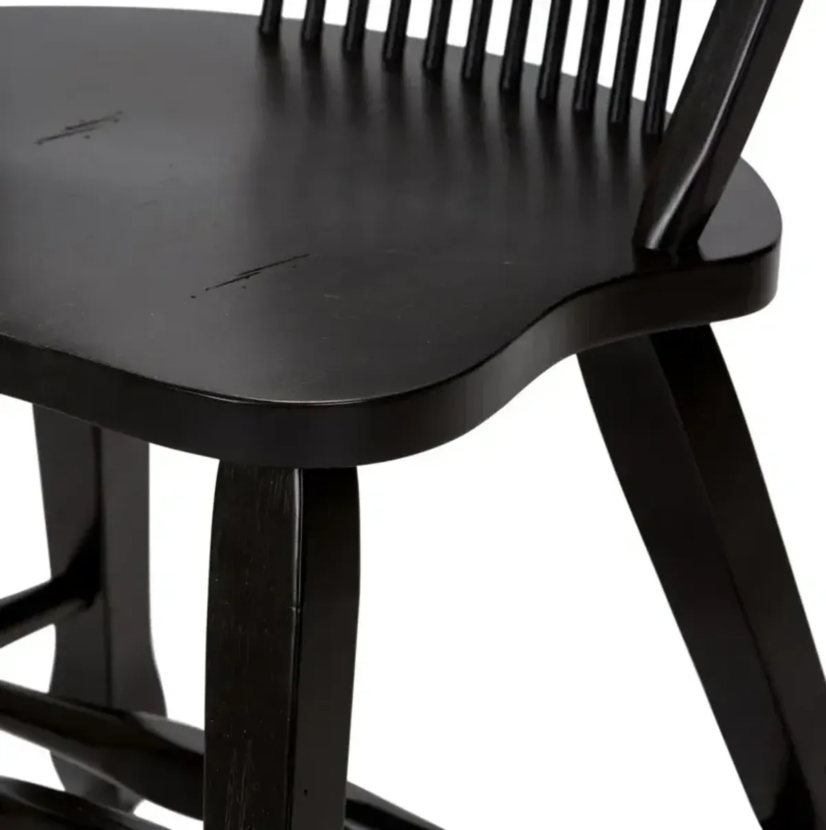 Treasures Sheaf Back Side Chair - Black