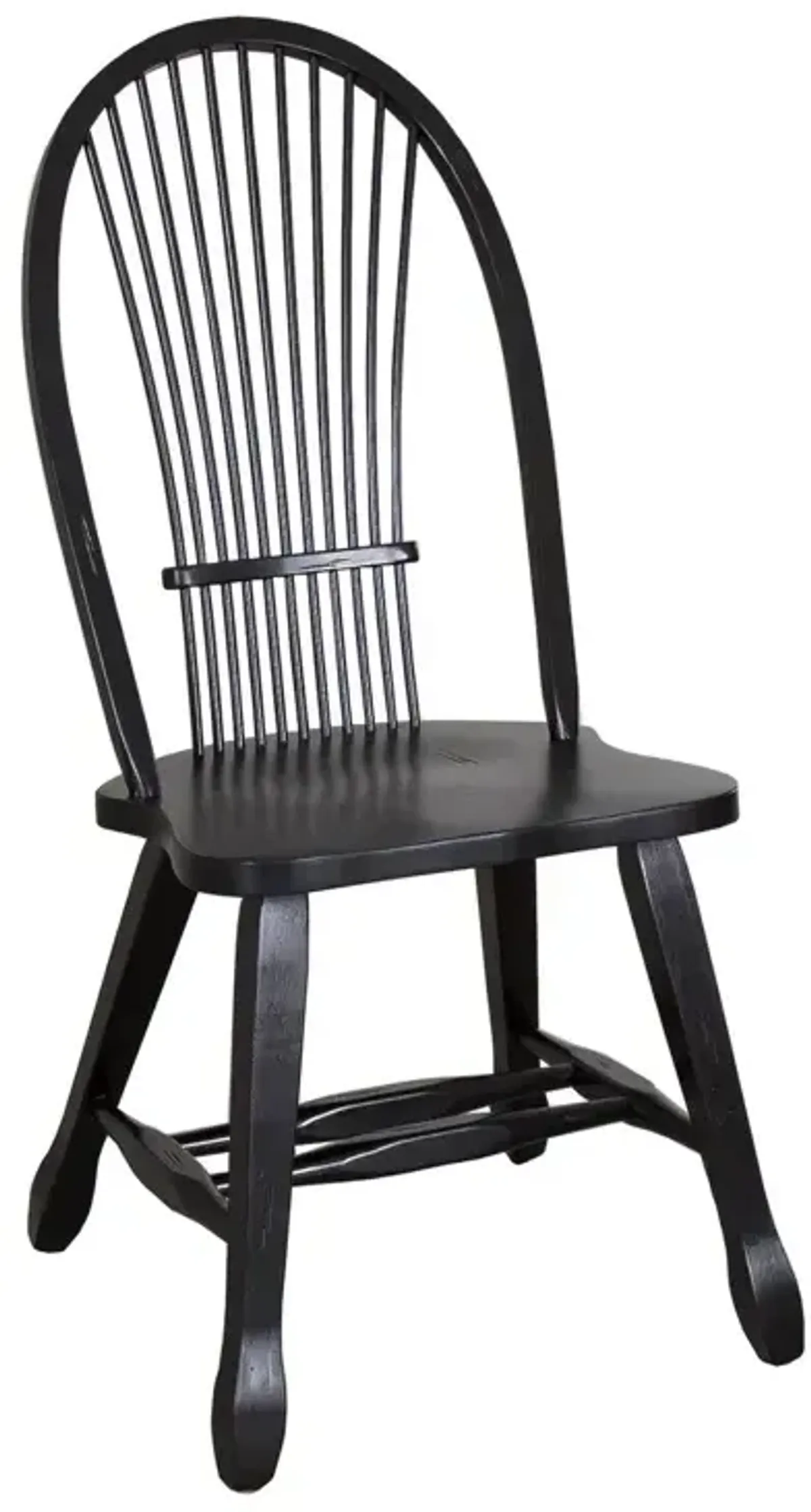 Treasures Sheaf Back Side Chair - Black