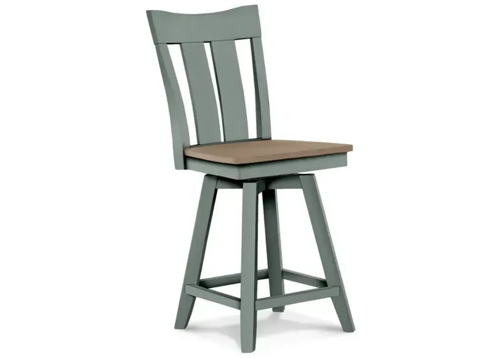 Ava 24'' Swivel Counter Stool w/Wood Seat