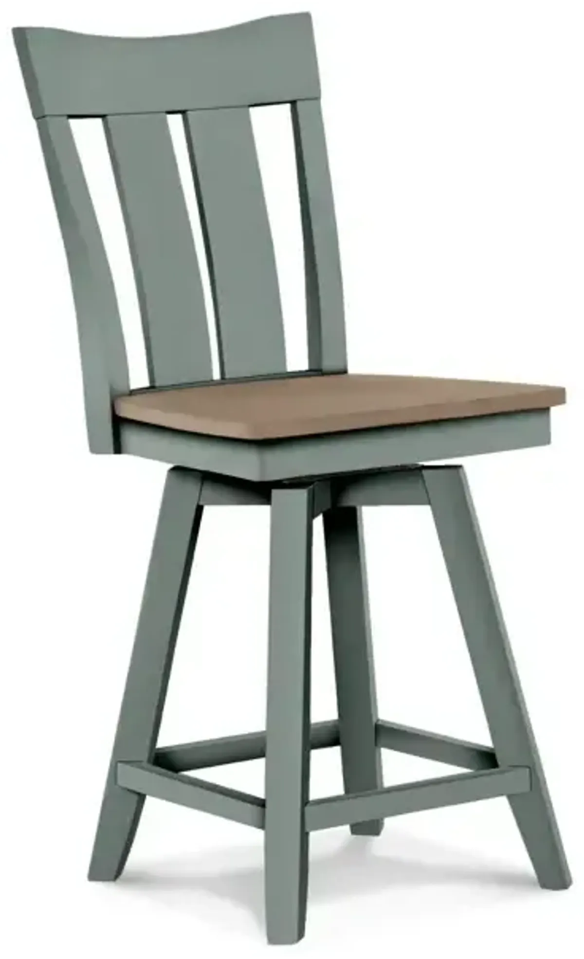 Ava 24'' Swivel Counter Stool w/Wood Seat