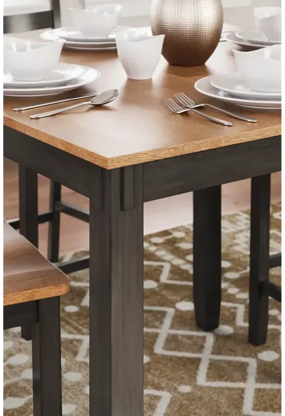 Gesthaven Counter Height Dining Table and 4 Barstools (Set of 5) - Natural/Brown