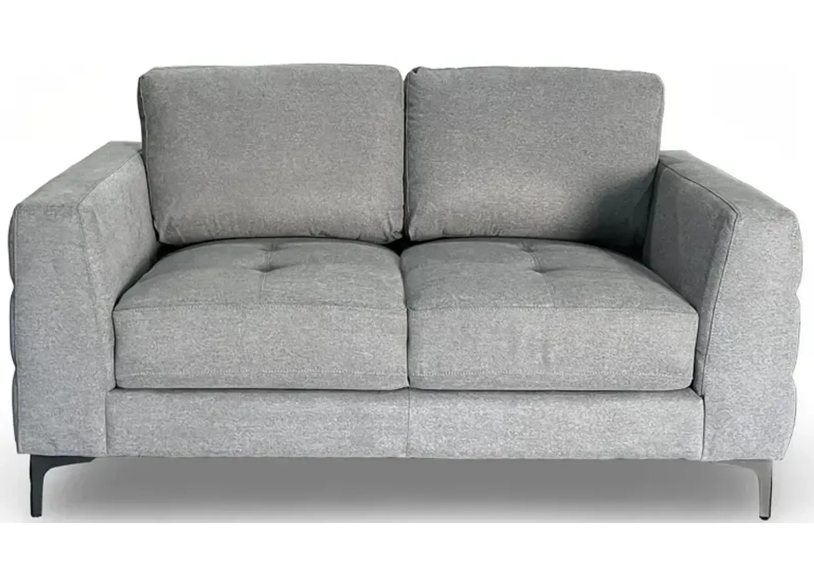 Fuji Loveseat - Furiosa Charcoal w/Black Metal Legs