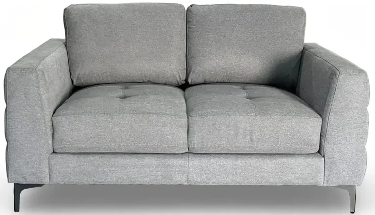 Fuji Loveseat - Furiosa Charcoal w/Black Metal Legs