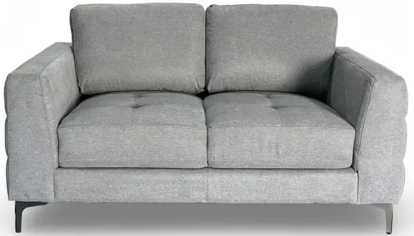 Fuji Loveseat - Furiosa Charcoal w/Black Metal Legs