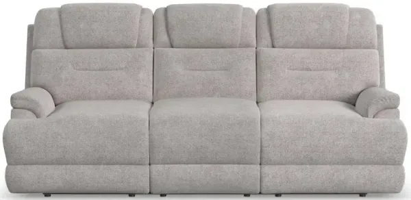 Zofa Dove Fabric Power Sleep Sofa with Power Headrests & Lumbar