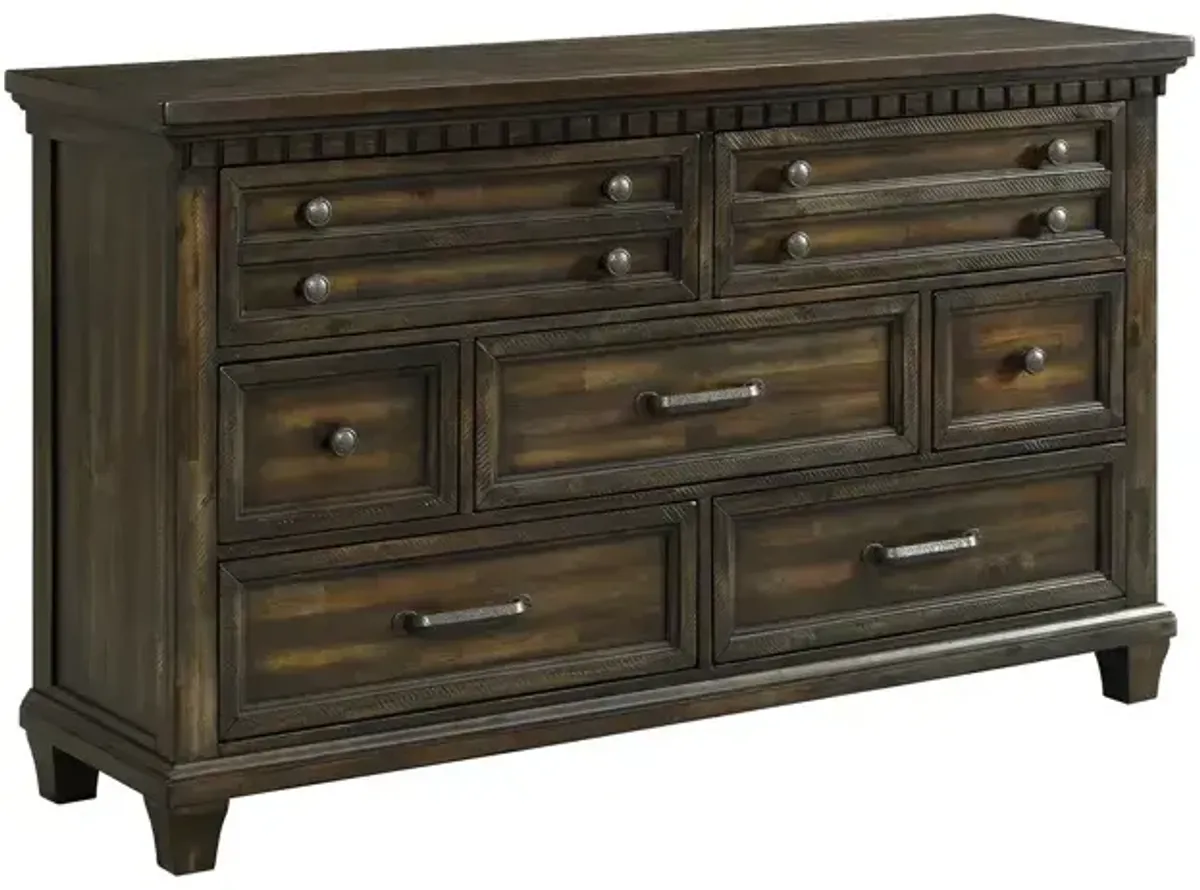 McCoy 7 Drawer Dresser in Charcoal