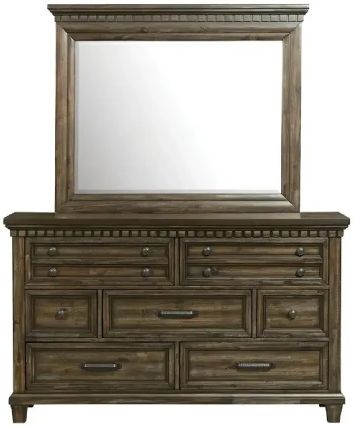 McCoy 7 Drawer Dresser in Charcoal