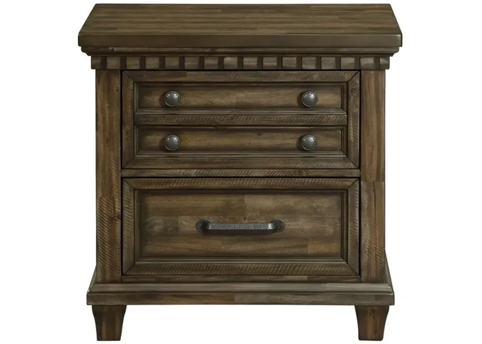 McCoy 2 Drawer Nightstand in Charcoal