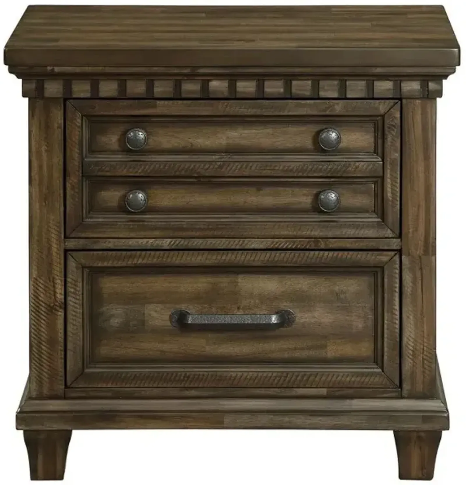 McCoy 2 Drawer Nightstand in Charcoal