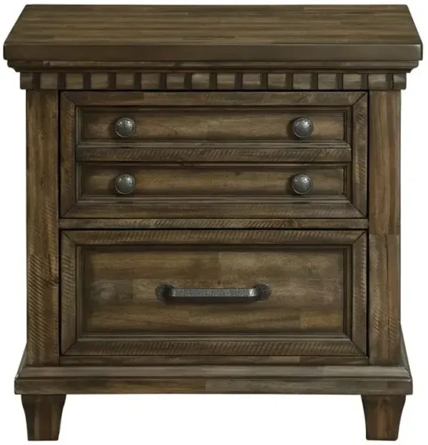 McCoy 2 Drawer Nightstand in Charcoal
