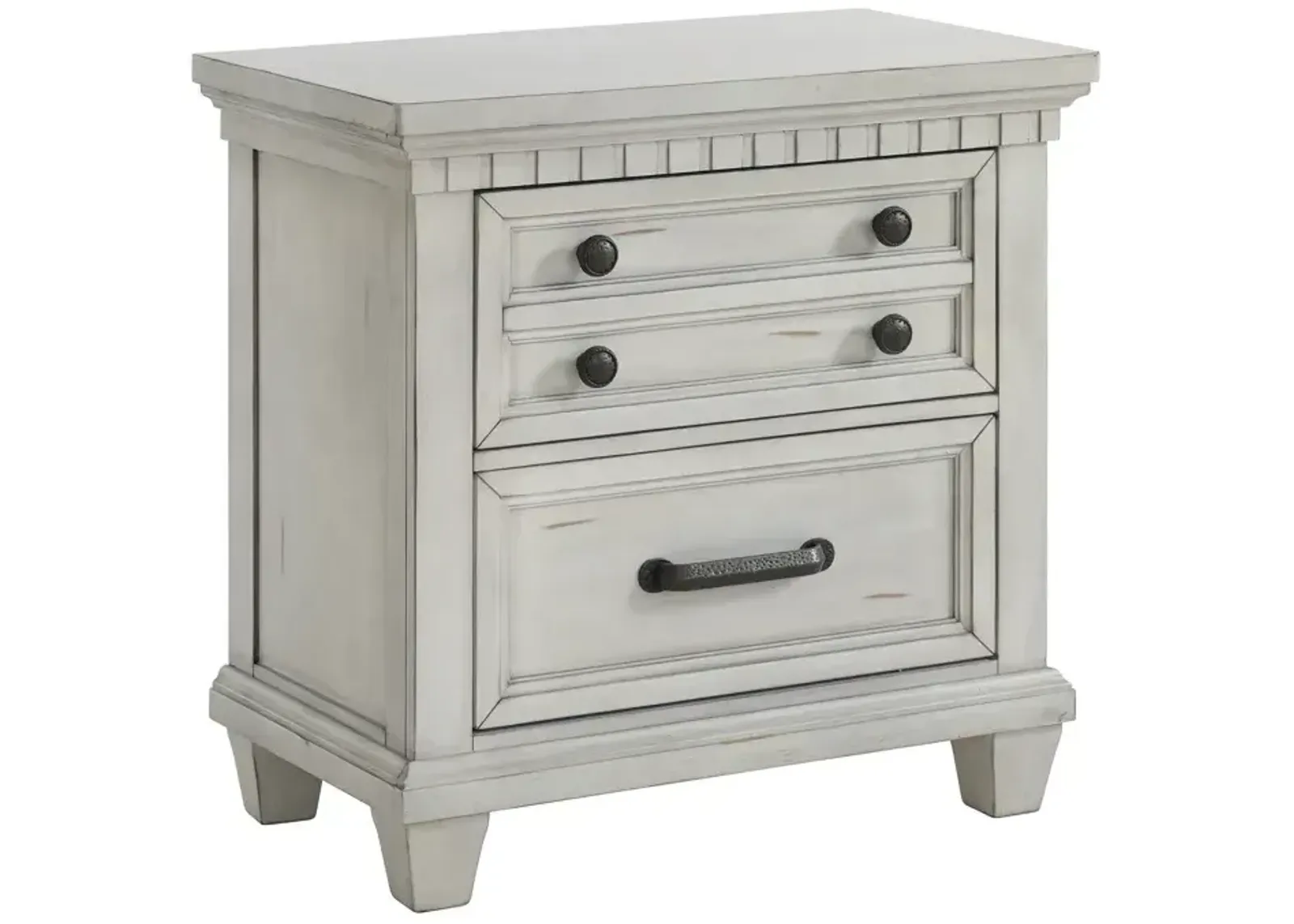 McCoy 2 Drawer Nightstand in Antique White