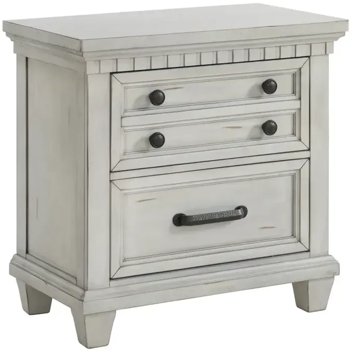 McCoy 2 Drawer Nightstand in Antique White