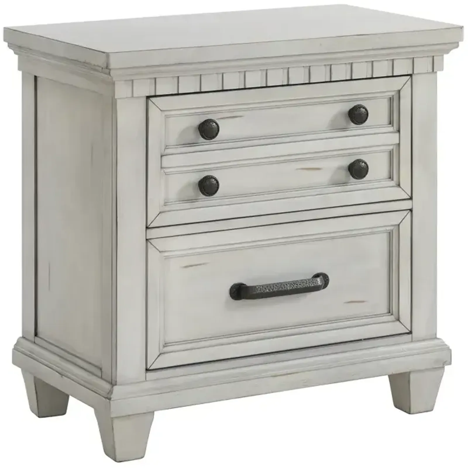 McCoy 2 Drawer Nightstand in Antique White