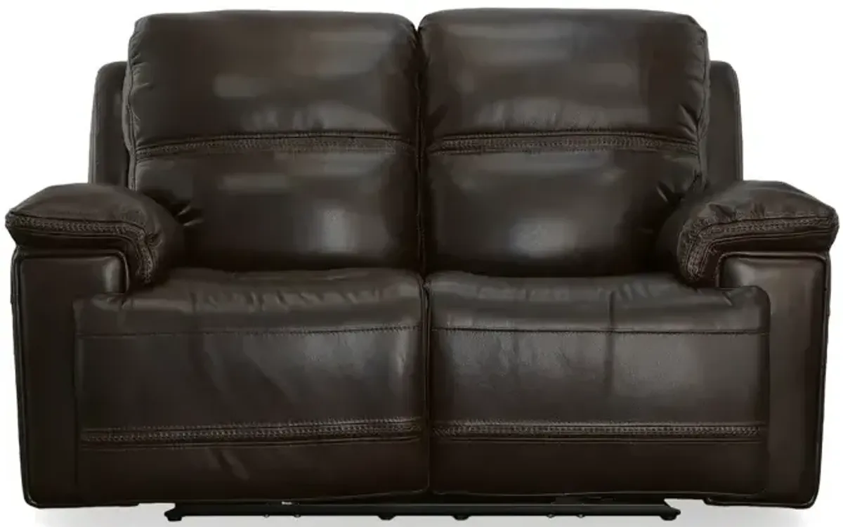 Fenwick Leather Power Reclining Loveseat W/ Power Headrests